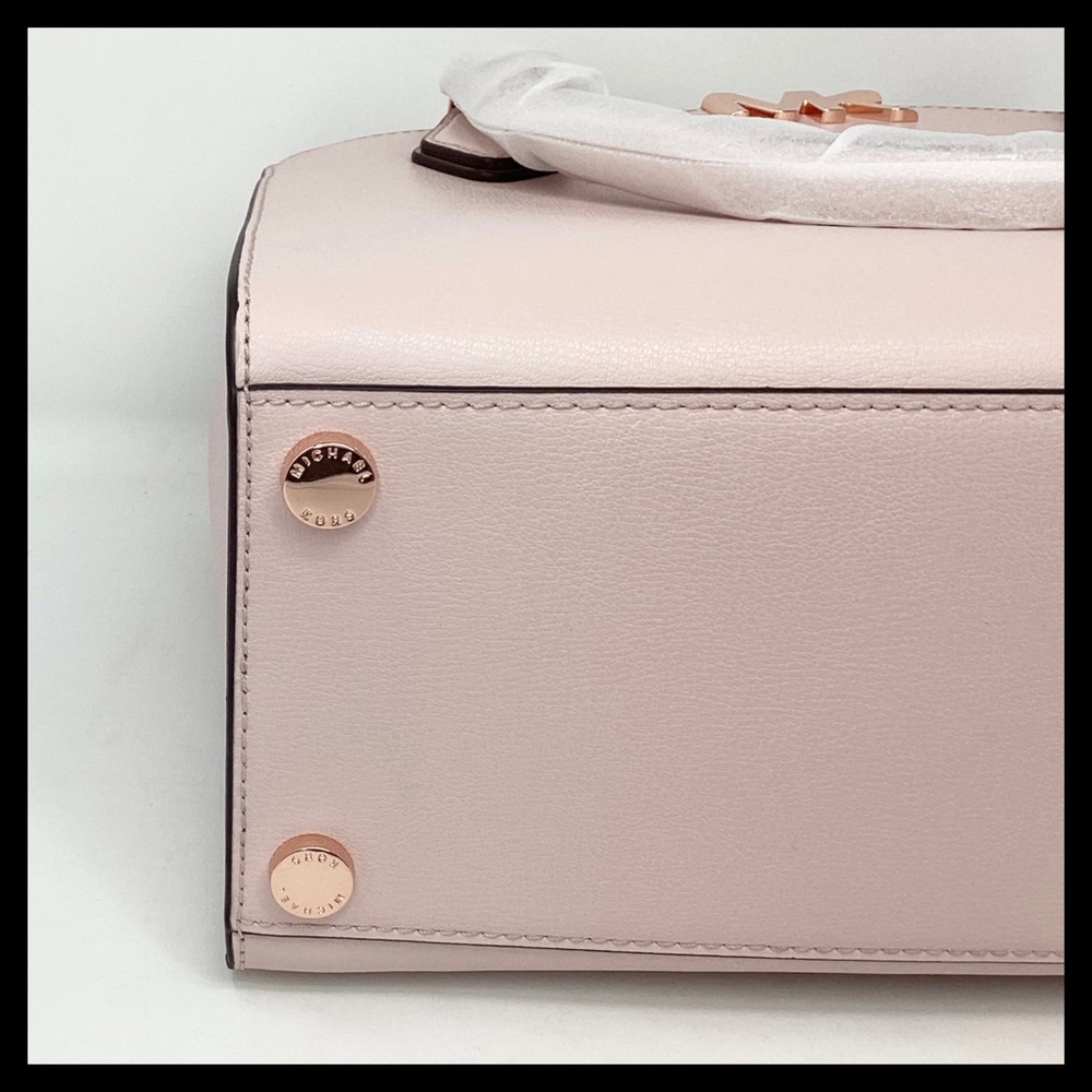 MICHAEL KORS Mott Large Satchel Color: Pink (Powder Blush) - Picture 7 of 16